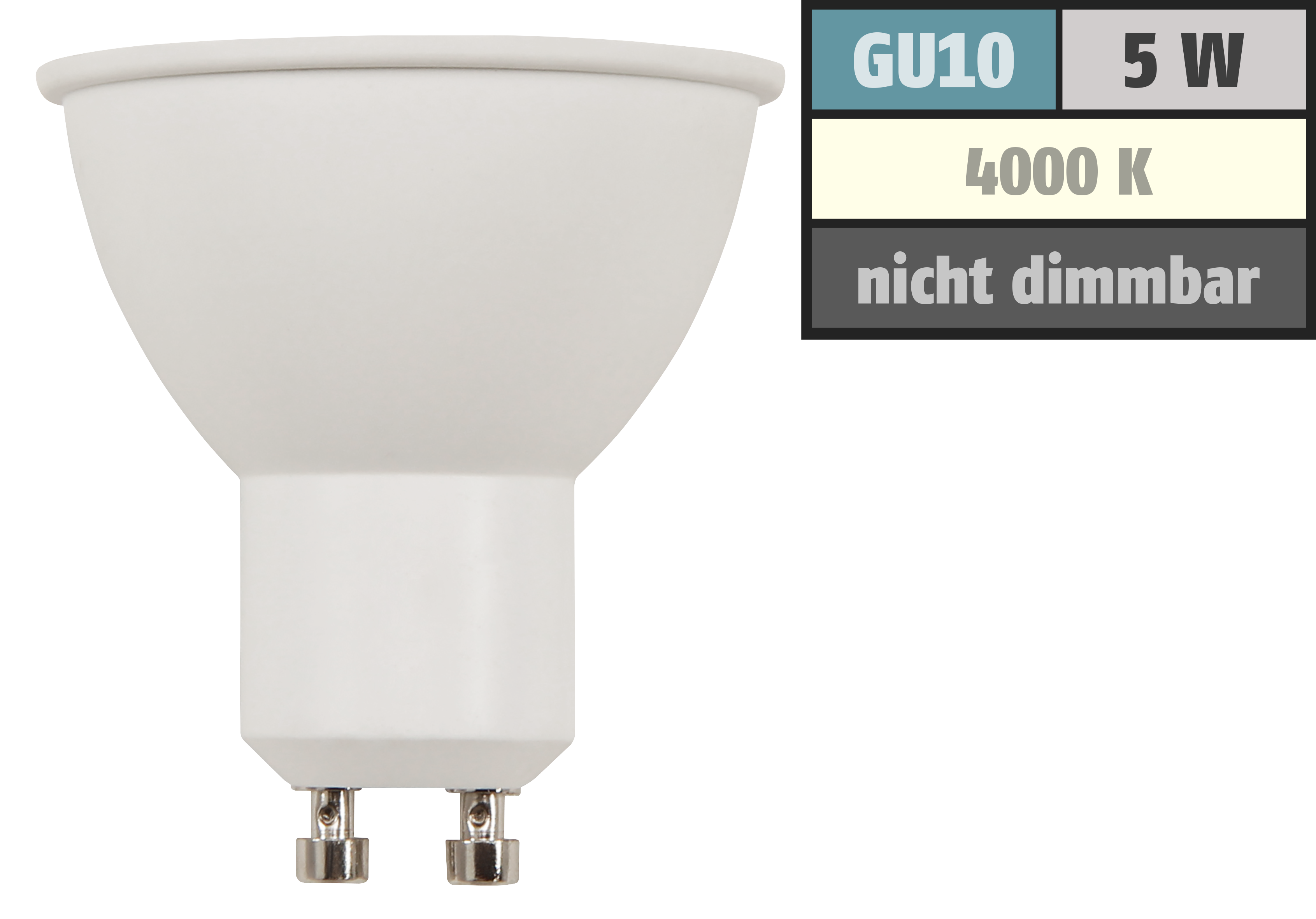 LED Strahler McShine ''COB'' GU10  5W 350lm 10° Spot