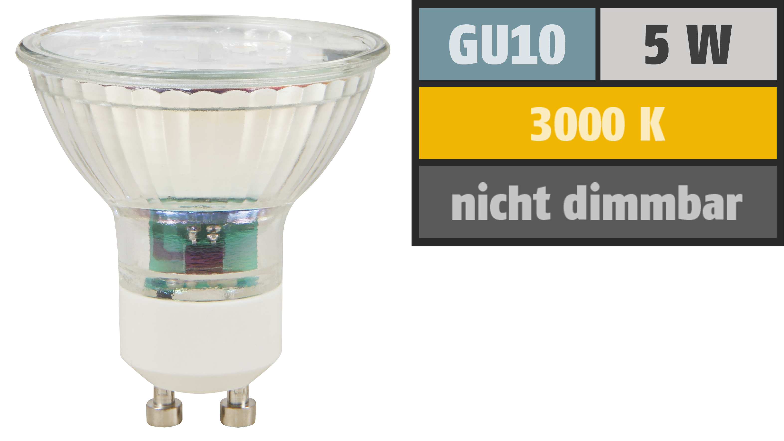 LED-Strahler McShine ''ET50'', GU10, 5W, 500 lm, warmweiß