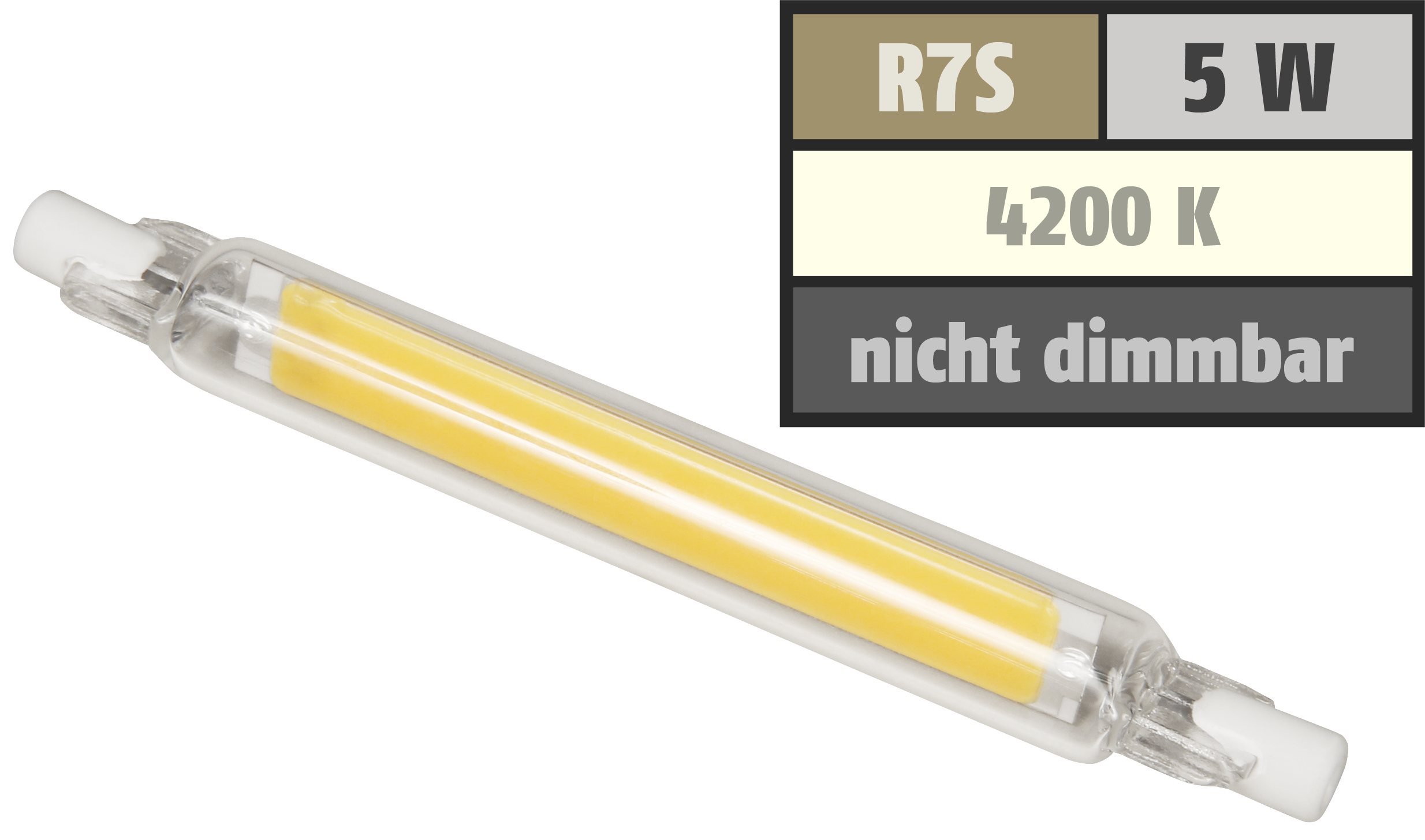 LED-Strahler McShine ''LS-718'' R7s, 4W, 450lm, 78mm, 360°, neutralweiß