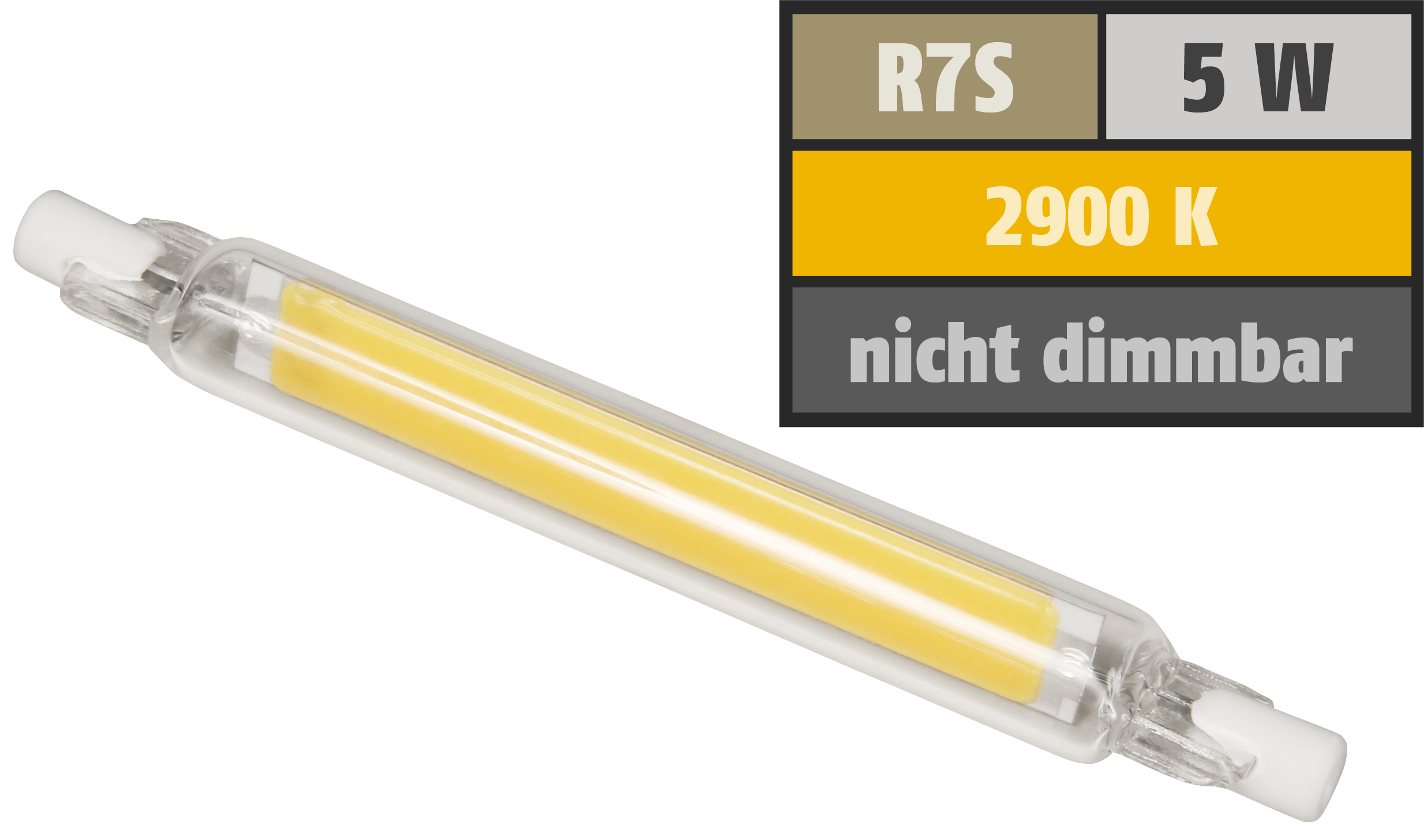 LED-Strahler McShine ''LS-718'' R7s, 4W, 450lm, 78mm, 360°, warmweiß