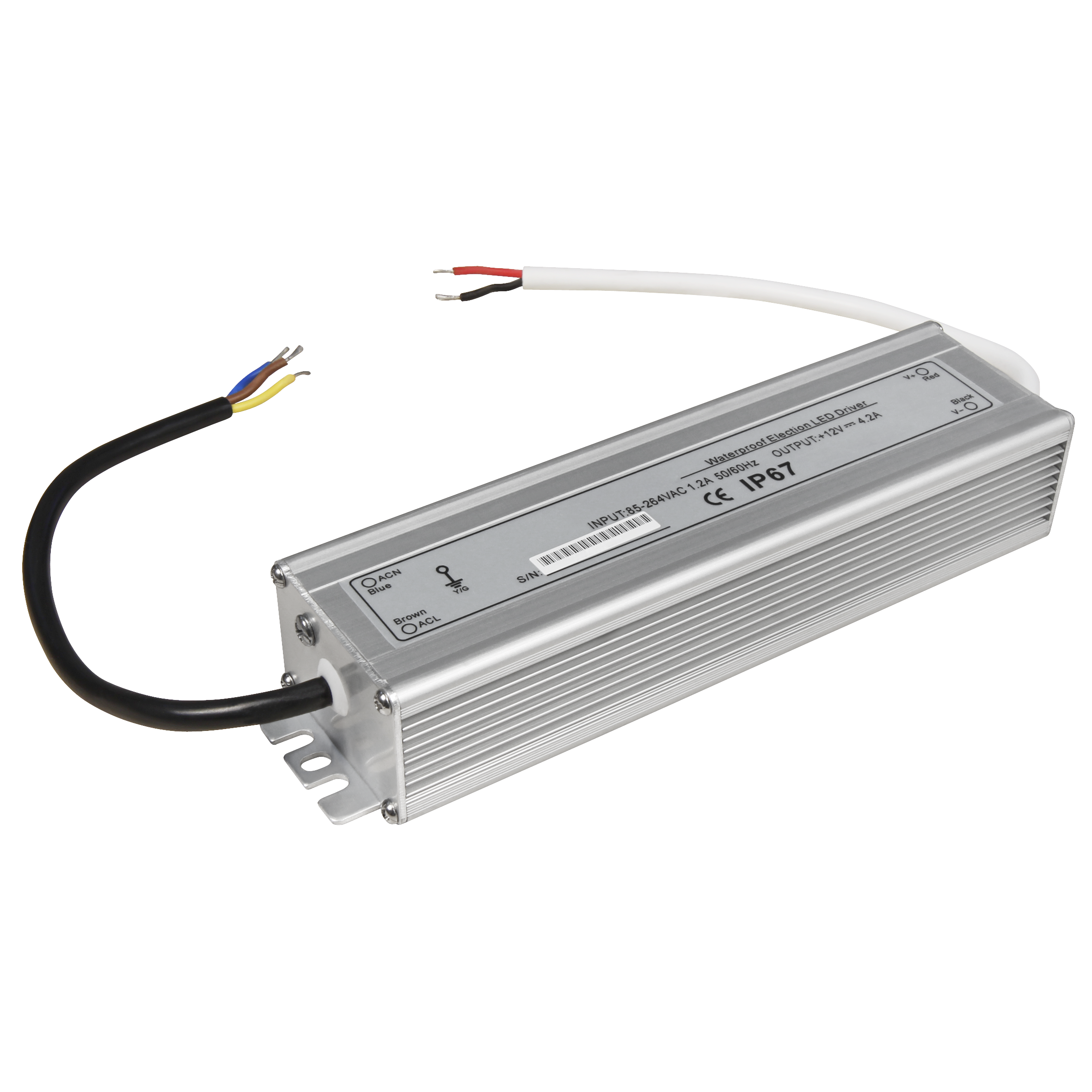 LED-Trafo McShine, elektronisch, IP67, 1-50W, Ein 85~264V, Aus 12V, wasserfest