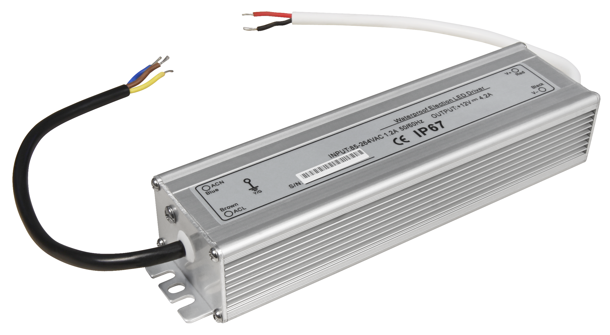 LED-Trafo McShine, elektronisch, IP67, 1-50W, Ein 85~264V, Aus 12V, wasserfest