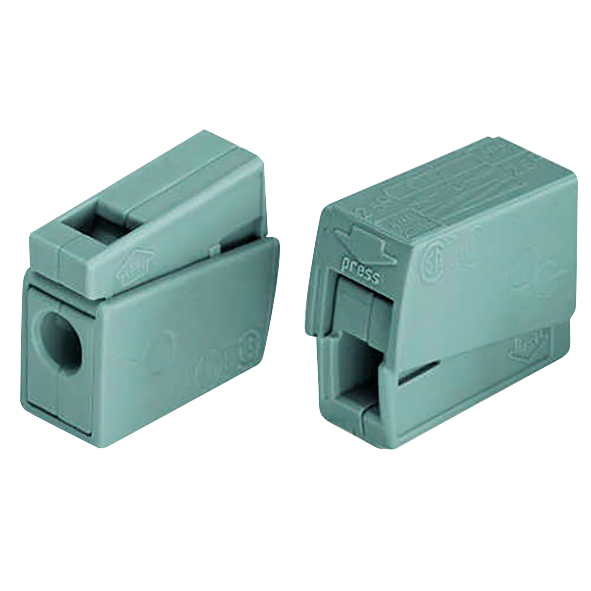 Leuchtenklemme WAGO, max. 2,5mm², alle  Leiterarten, grau, 2 Klemmstellen