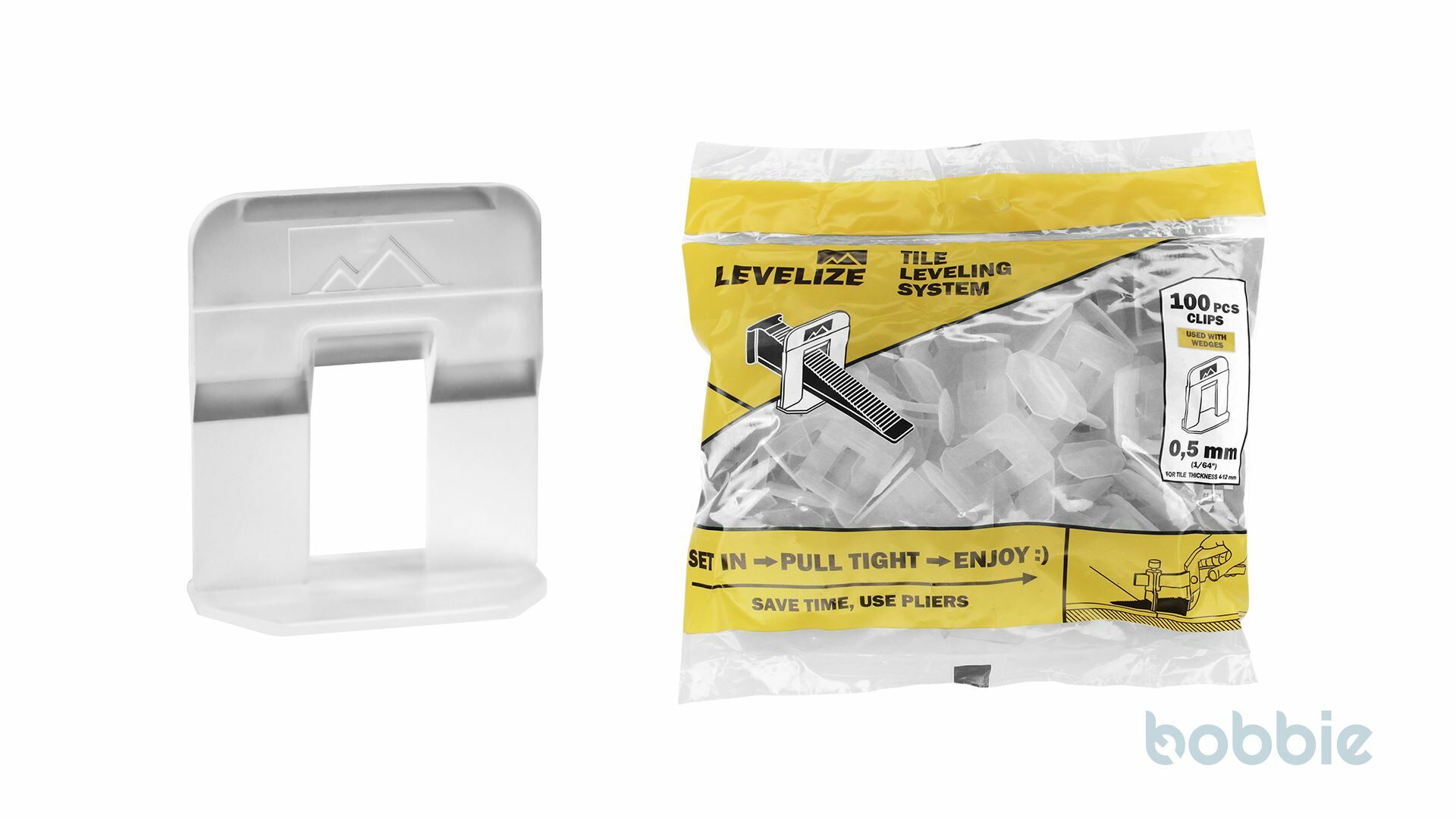 Fliesen Nivelliersystem Laschen LEVELIZE – 0.5 mm.  100 Stück