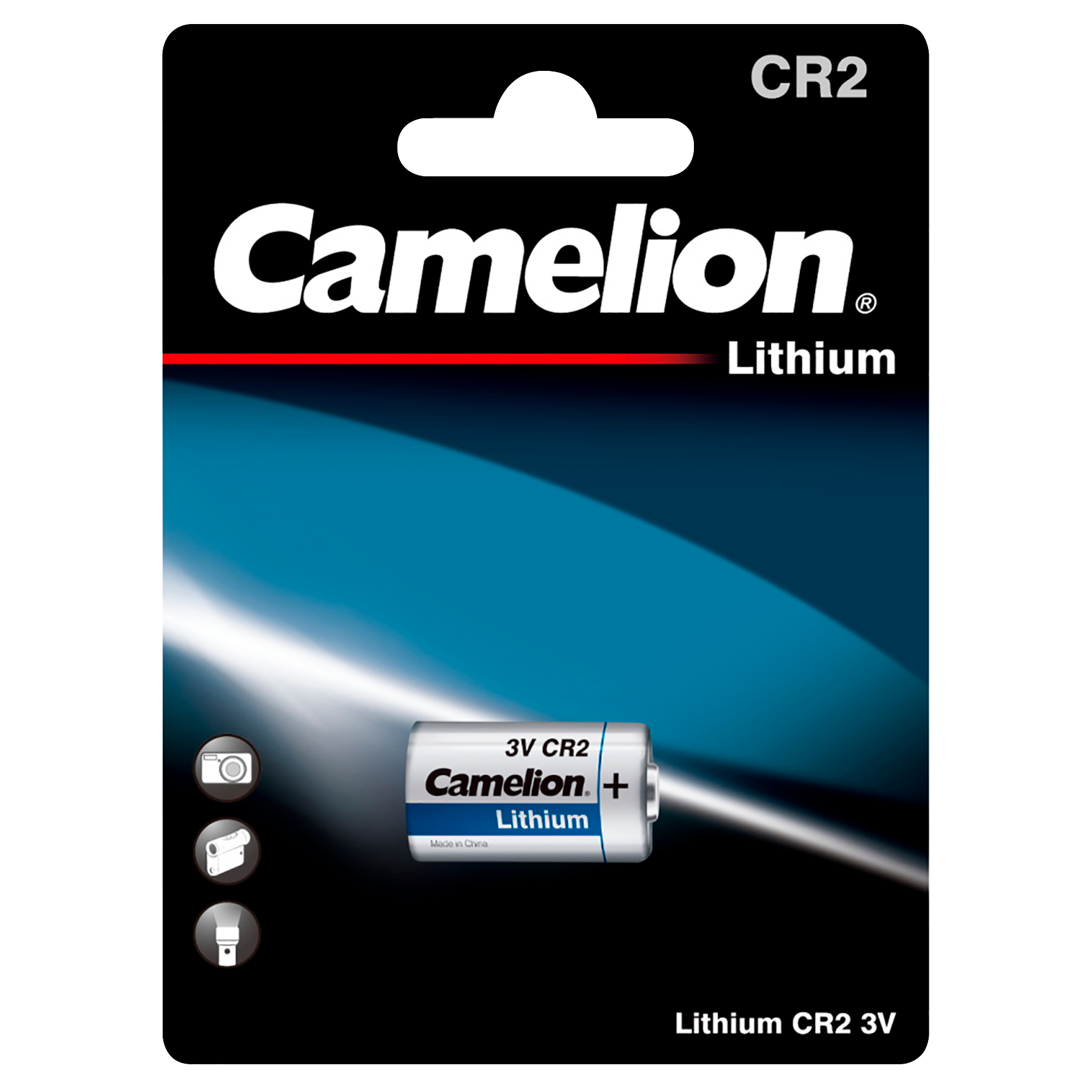 Lithium-Photobatterie CAMELION, CR2, 3 V, 1er-Blister