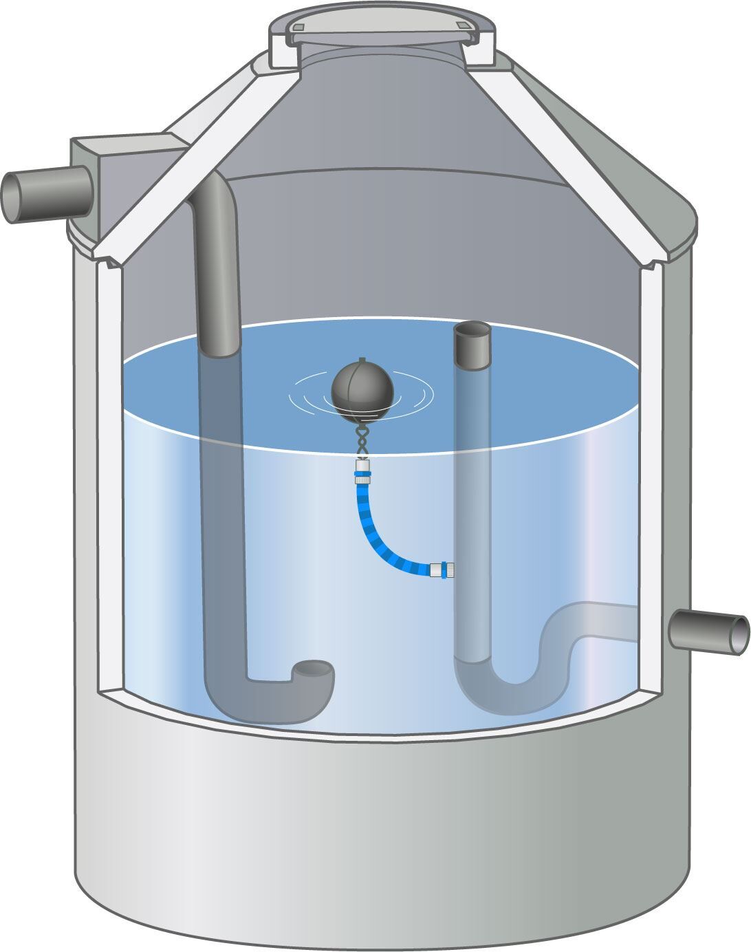 Regenspeicher RETO Family 11000-2,0 mit Schwimmerdrossel