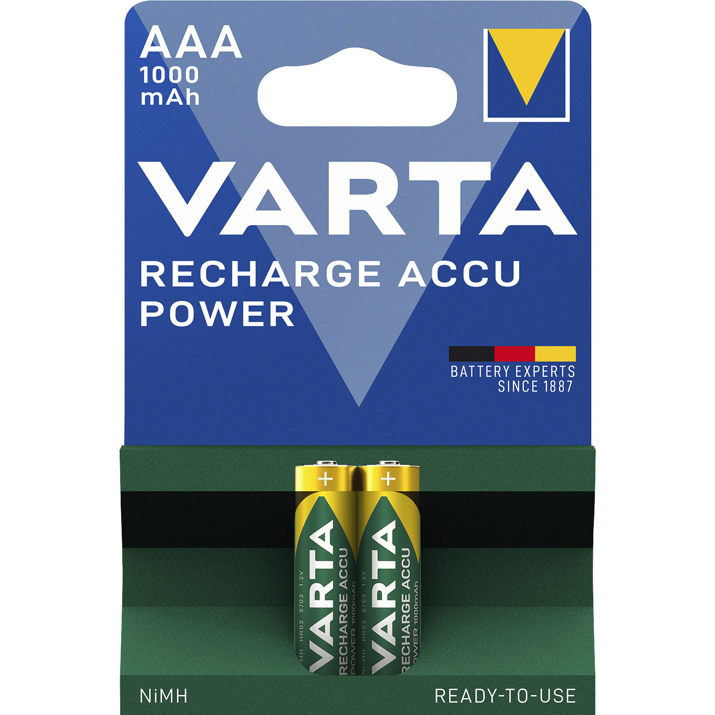Micro-Akku VARTA ''Accu Power'', Ni-MH, 1.000 mA, Typ AAA, 2er-Blister