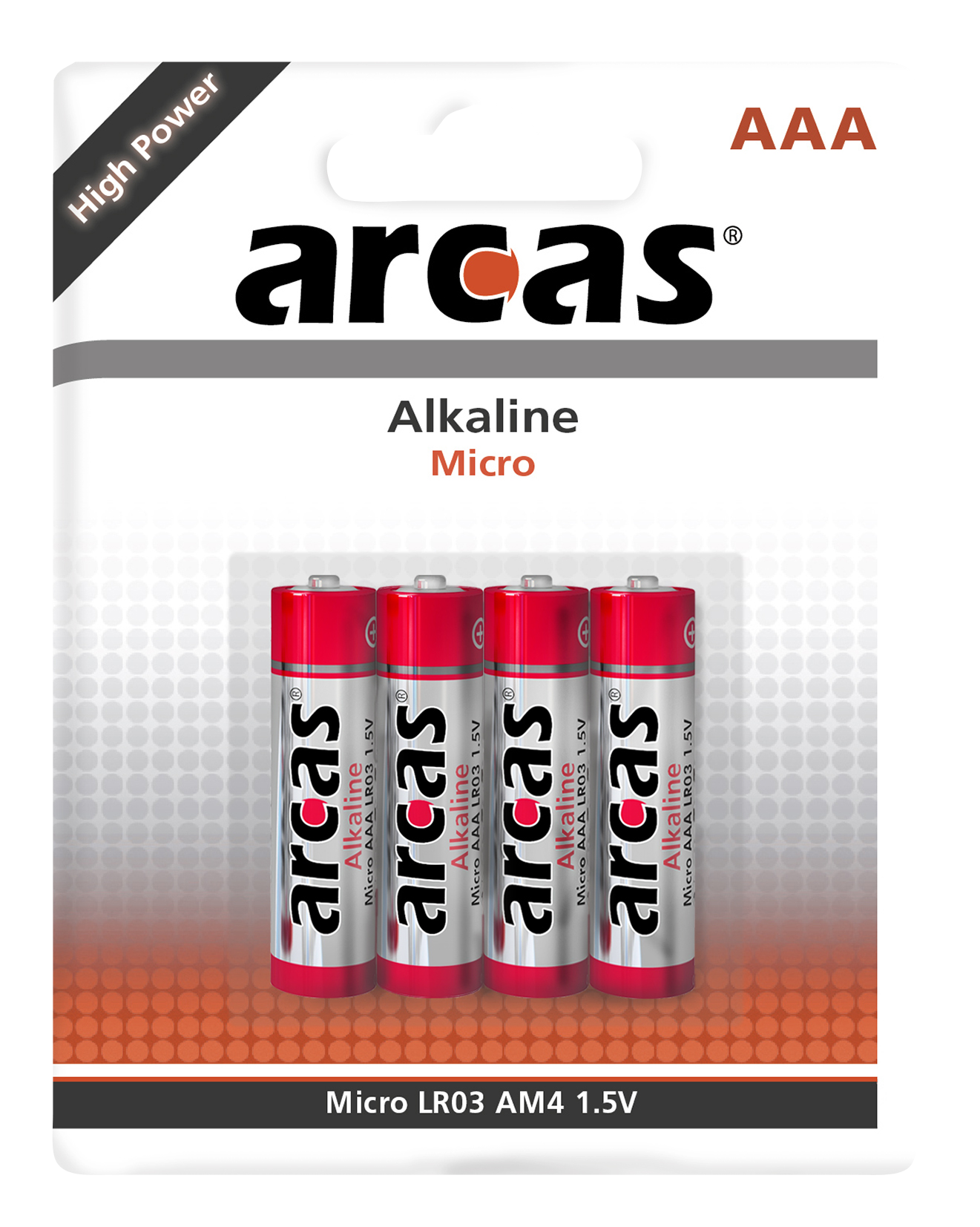 Micro-Batterie Alkaline 1,5V, Typ AAA/LR03, 4er-Pack