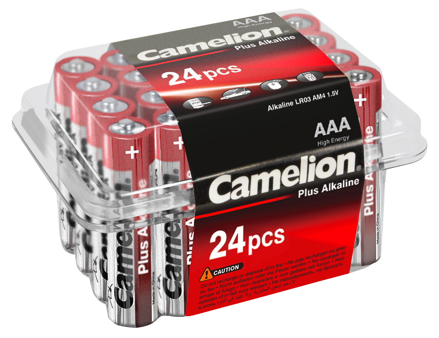 Micro-Batterie CAMELION ''Plus Alkaline'' 1,5 V, Typ AAA/LR03, 24er-Haushaltspack