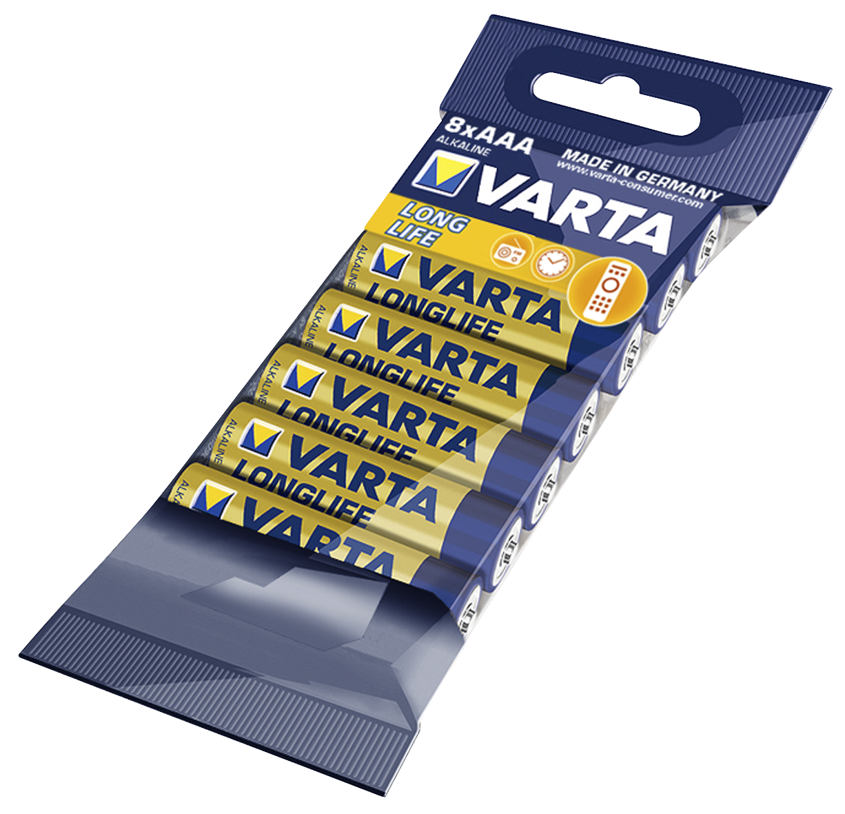 Micro-Batterie VARTA ''LONGLIFE'' Alkaline, 1,5V, Typ AAA, 8er-Pack