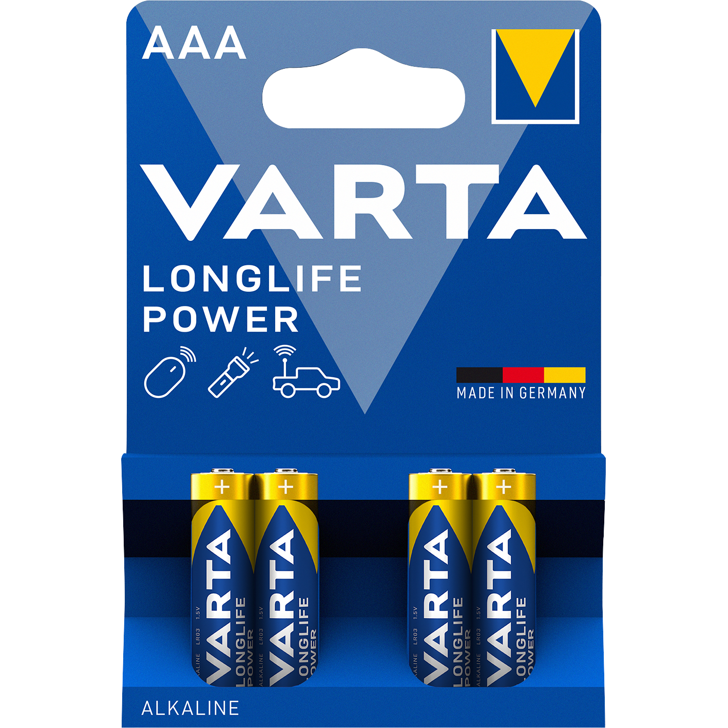 Micro-Batterie VARTA ''Longlife Power'' 1,5 V, LR03, Typ AAA, 4er-Blister
