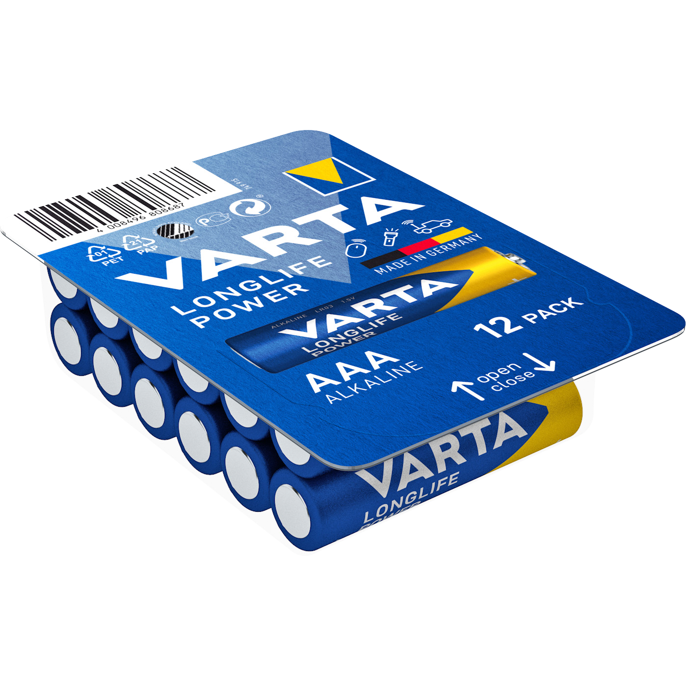 Micro-Batterie VARTA ''Longlife Power'' 1,5V, Typ AAA/LR03, 12er-Pack