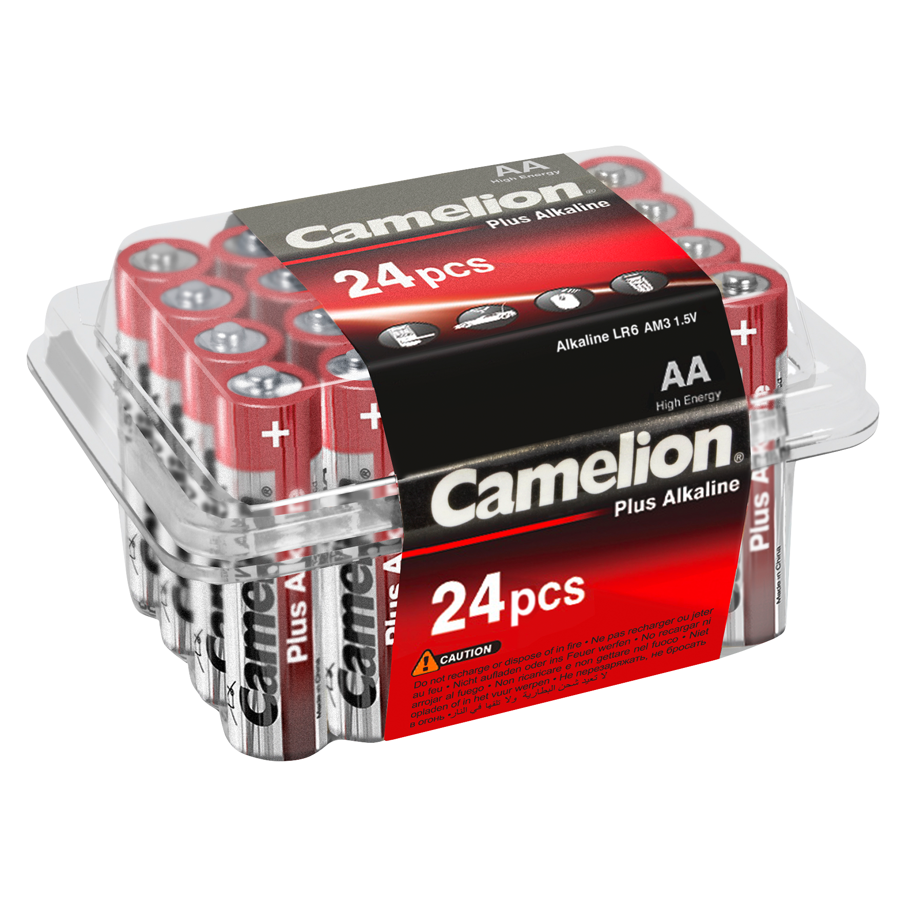 Mignon-Batterie CAMELION Plus Alkaline, 1,5 V, Typ AA/LR6, 24er-Haushaltspack