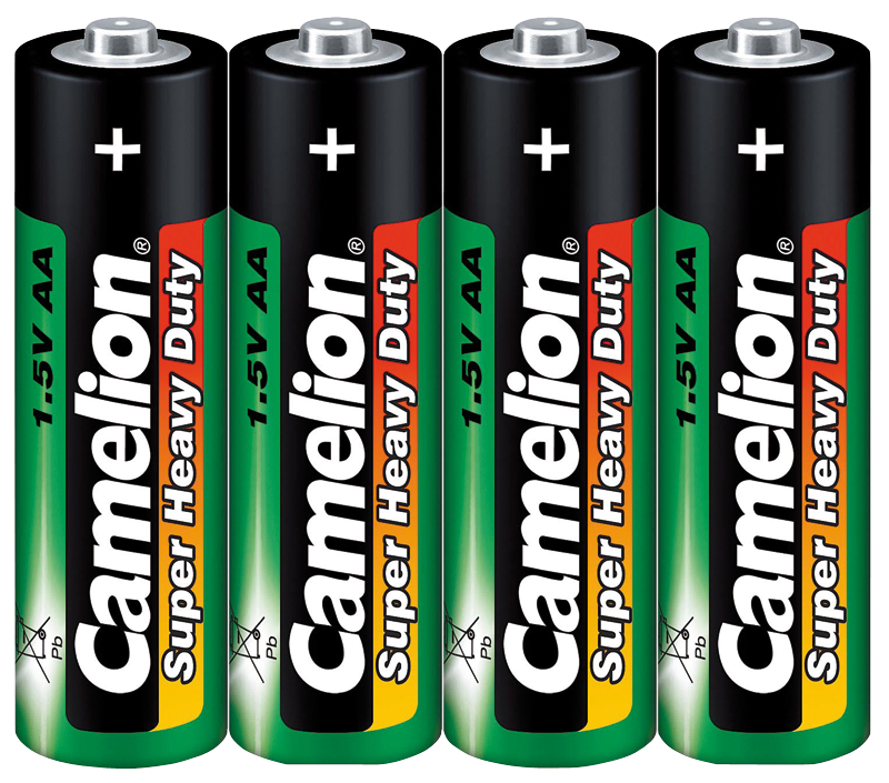 Mignon-Batterie CAMELION Super Heavy Duty, 1,5 V, Typ AA/R6, 4er-Pack