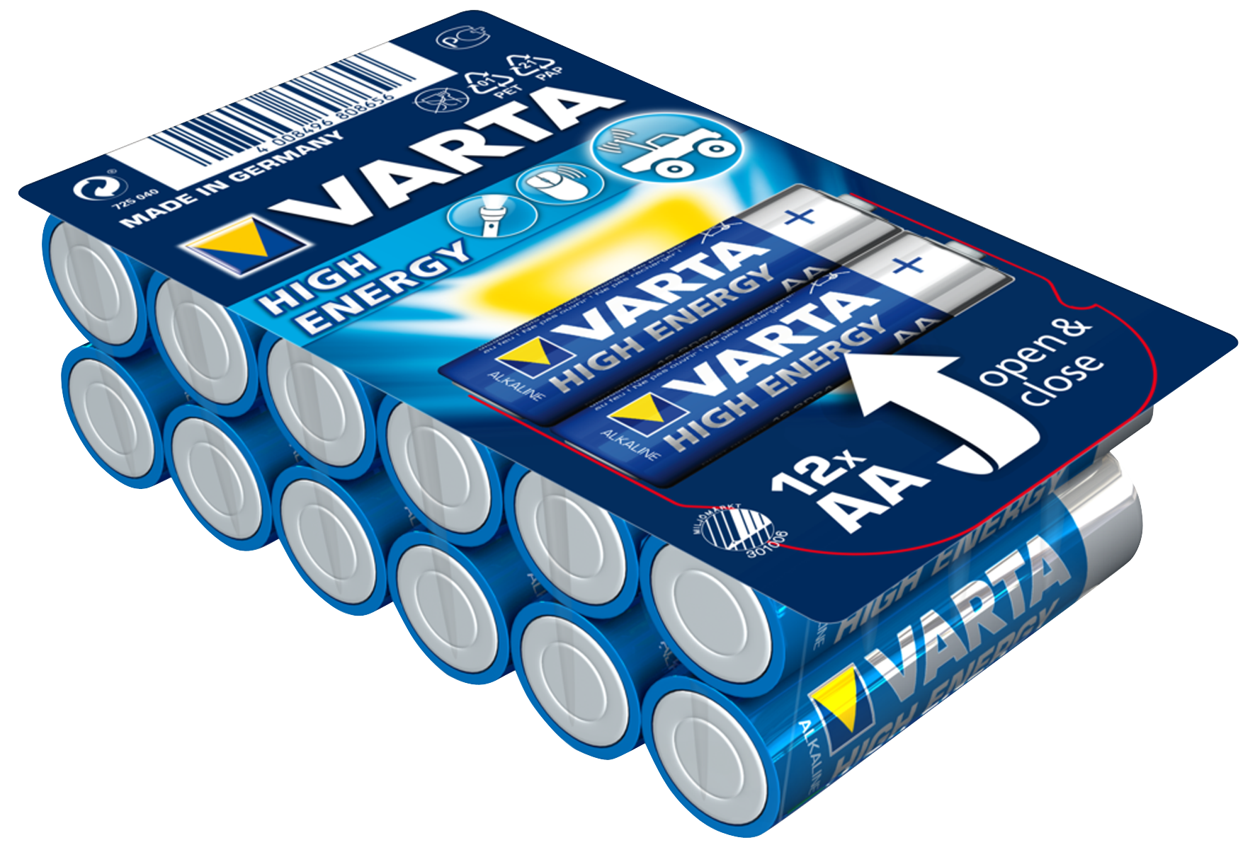 Mignon-Batterie VARTA ''HIGH ENERGY'' 1,5V, Typ AA/LR6, 12er-Pack