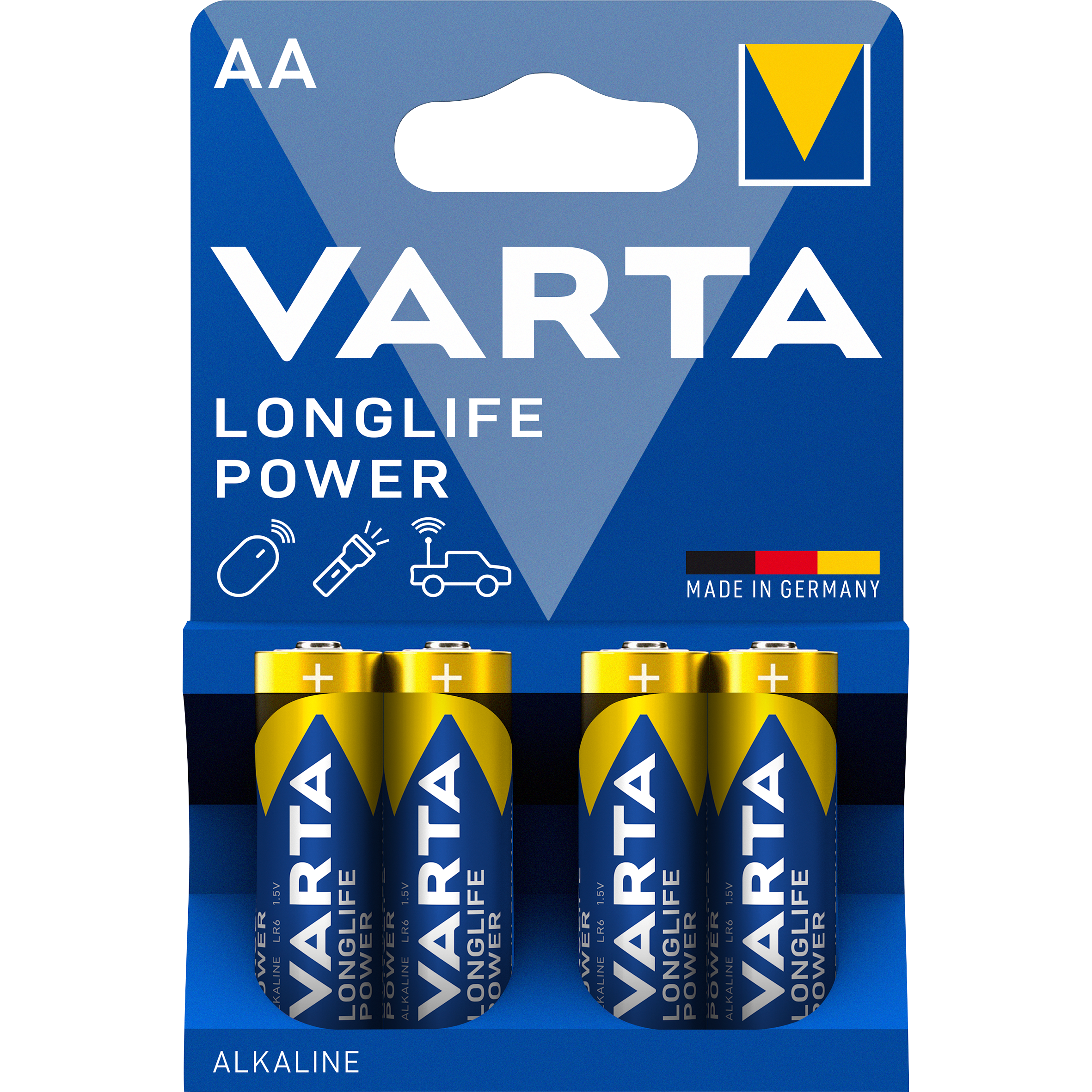Mignon-Batterie VARTA ''Longlife Power'' 1,5 V, Typ AA, 4er-Blister