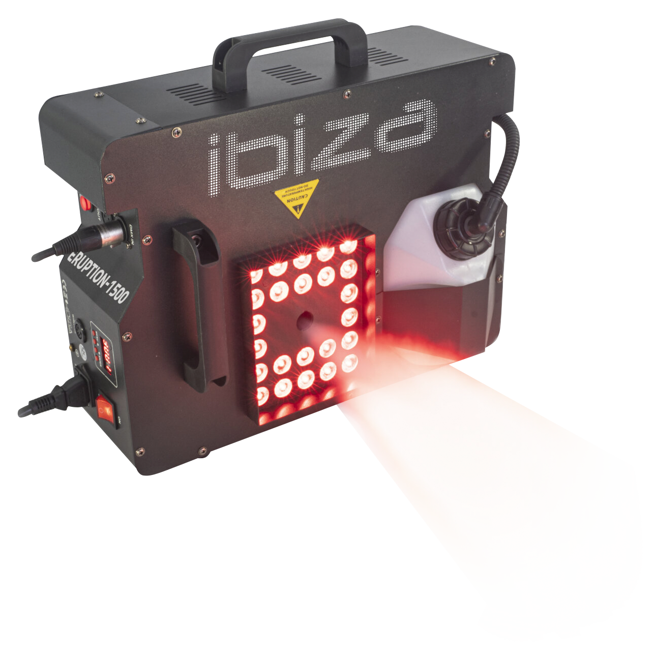 Nebelmaschine IBIZA ''ERUPTION-1500'', vertikal/horizontal, 1500W, RGB-Beleuchtung