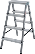 Stufenleiter aus Stahl, mit Stufen aus Aluminum, NV 1140 2x2