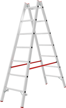 Stufenleiter, beidseitig begehbar, NV 6121, 2х16