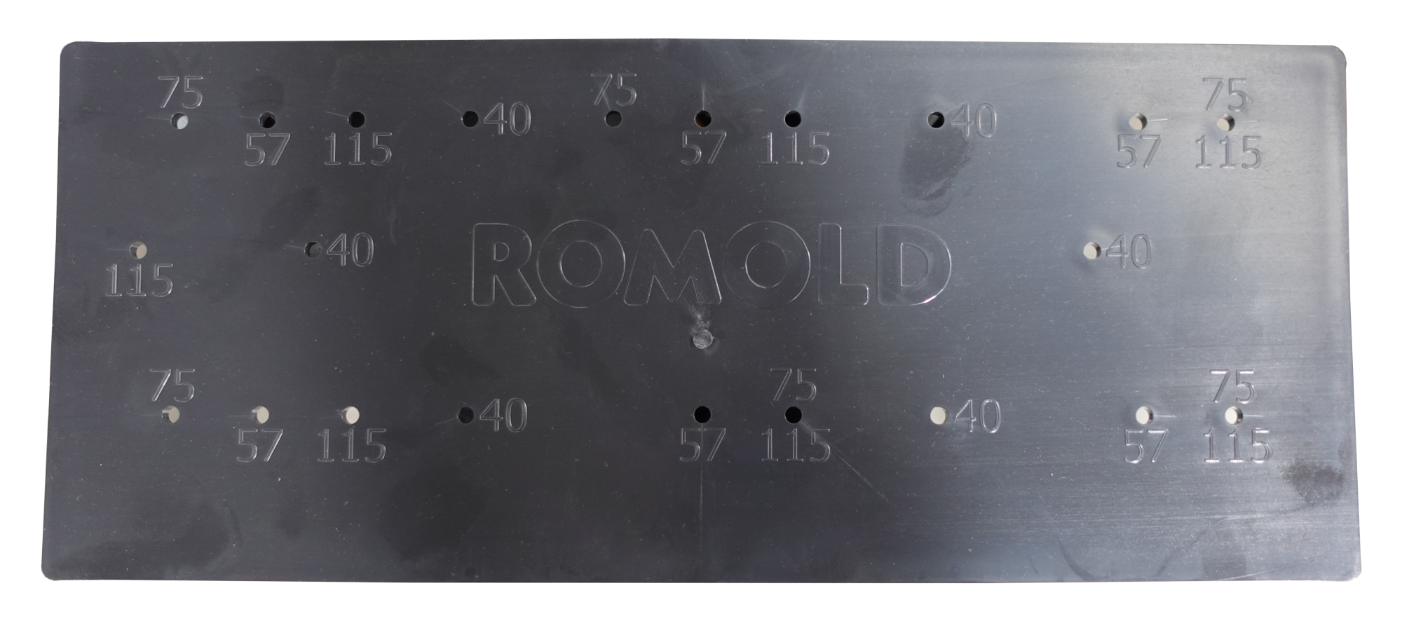PP-Halteplatte Profil 200x405 mm für ROM BOX, komplett mit 6 Spax-Schrauben M 3,5x30