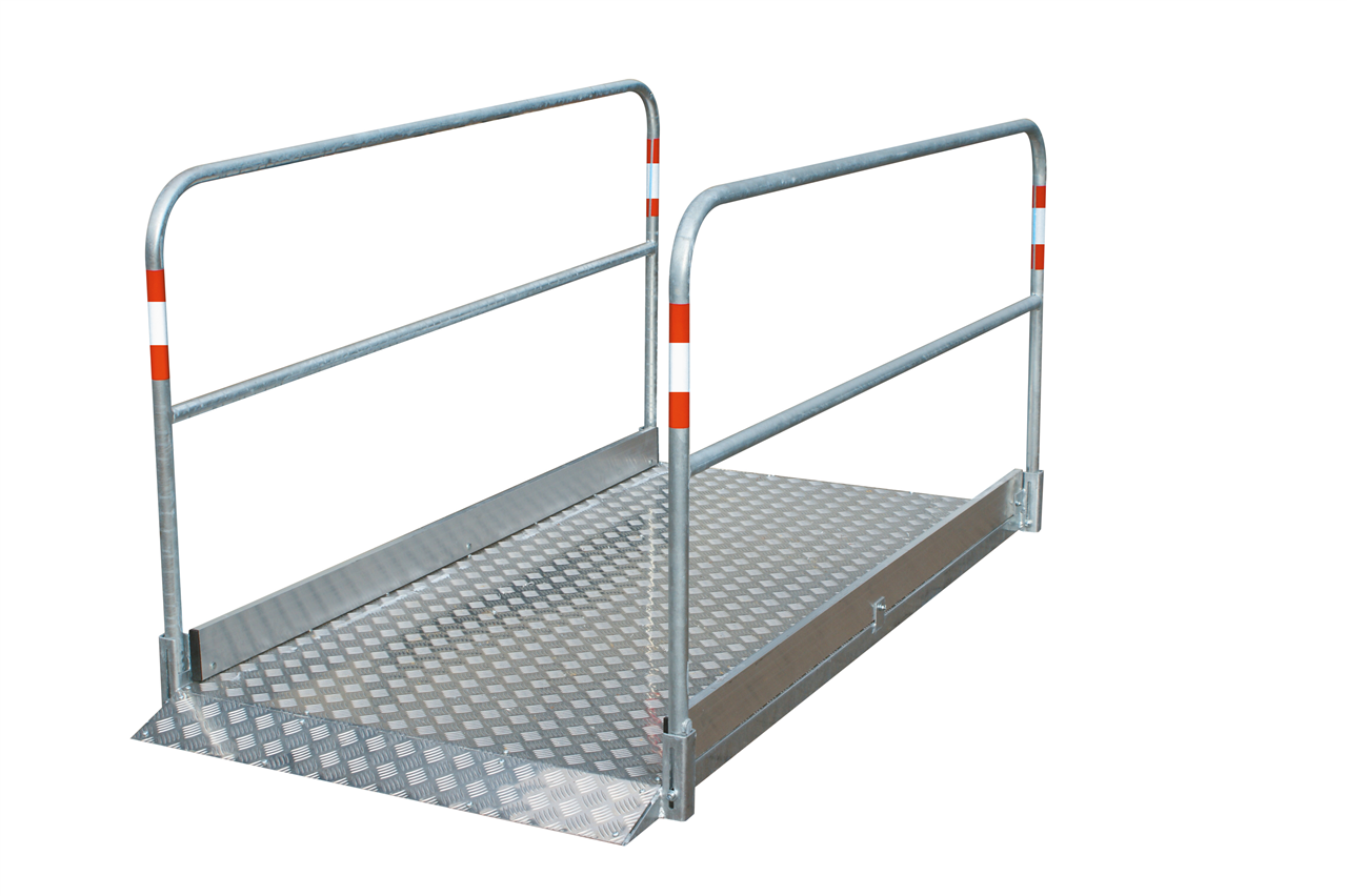 Grabenbrücken aus Aluminium mit Bodenplatte aus Stahl