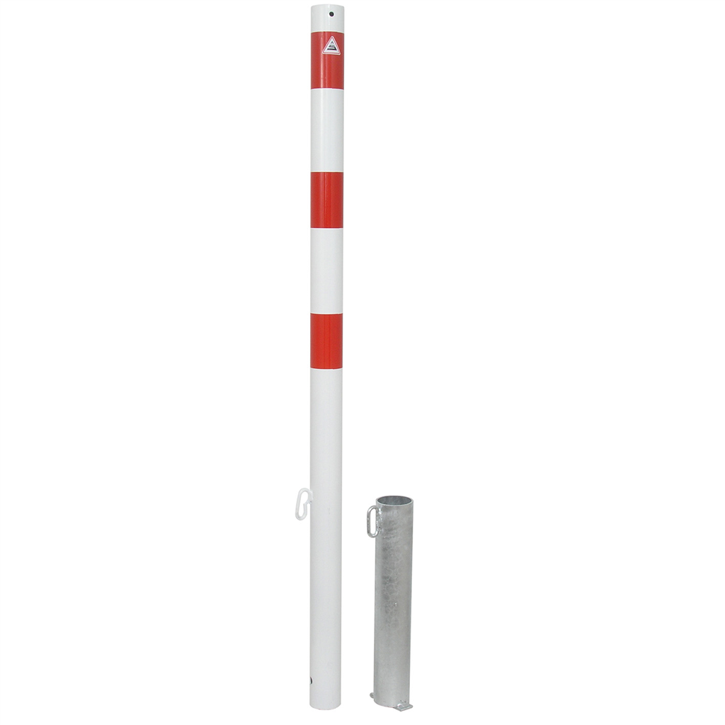 Absperrpfosten Stahlrohr Ø 60 x 2,5 mm herausnehmbar für Vorhangschloss