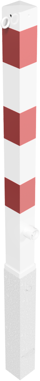 Absperrpfosten (Feuerwehrpfosten) Stahlrohr 70 x 70 mm herausnehmbar, mit Dreikantverschluss