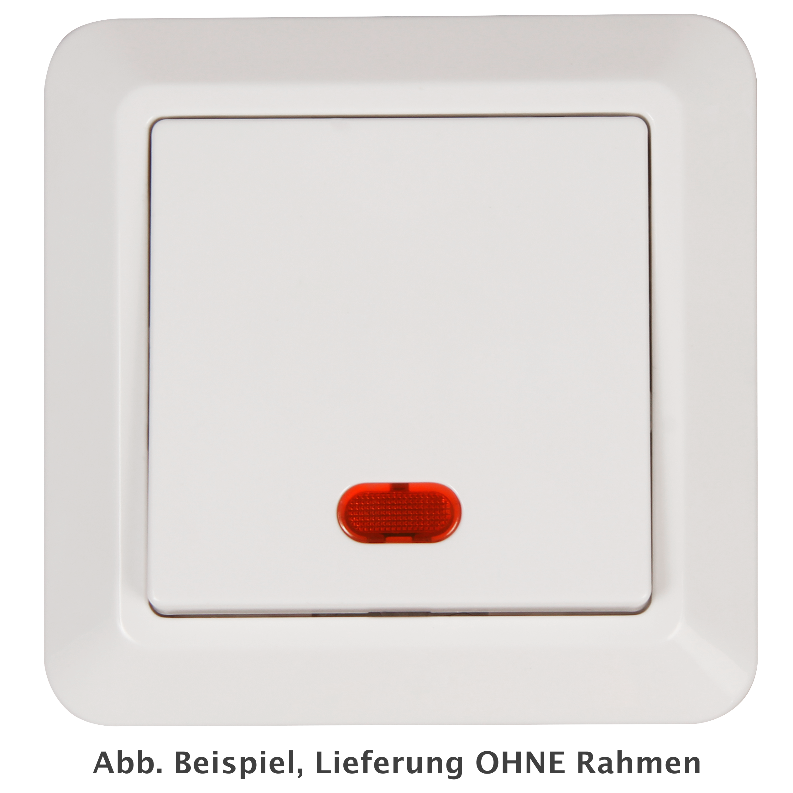 Schalter McPower ''Cup'' 250V~/10A, UP, weiß mit Orientierungs-Leuchte