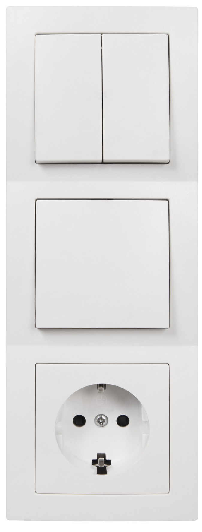 Schalter und Steckdosen Set McPower Flair ''Tür 3-fach'', weiß, 4-teilig