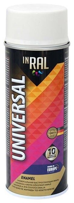 inRAL UNIVERSAL Lackspray 400ml weiß matt RAL9003