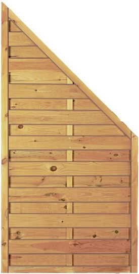 Maxi-Massiv-ECKE grün 90 x 180/90 cm Rahmen 45/45 mm Lamellen geriffelt & geschraubt