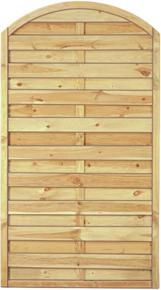 Maxi-Bogen-Serie grün 100 x 180/160 cm Rahmen 45/45 mm. Lamellen geriffelt & geschraubt
