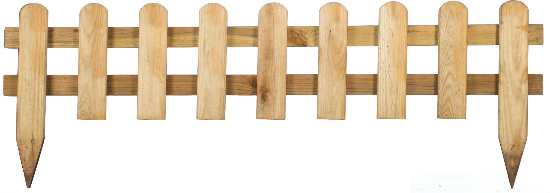 MALTE-Gartensteckzaun grün  115 x 25 (+15) cm Latten 14/65 mm. glatt