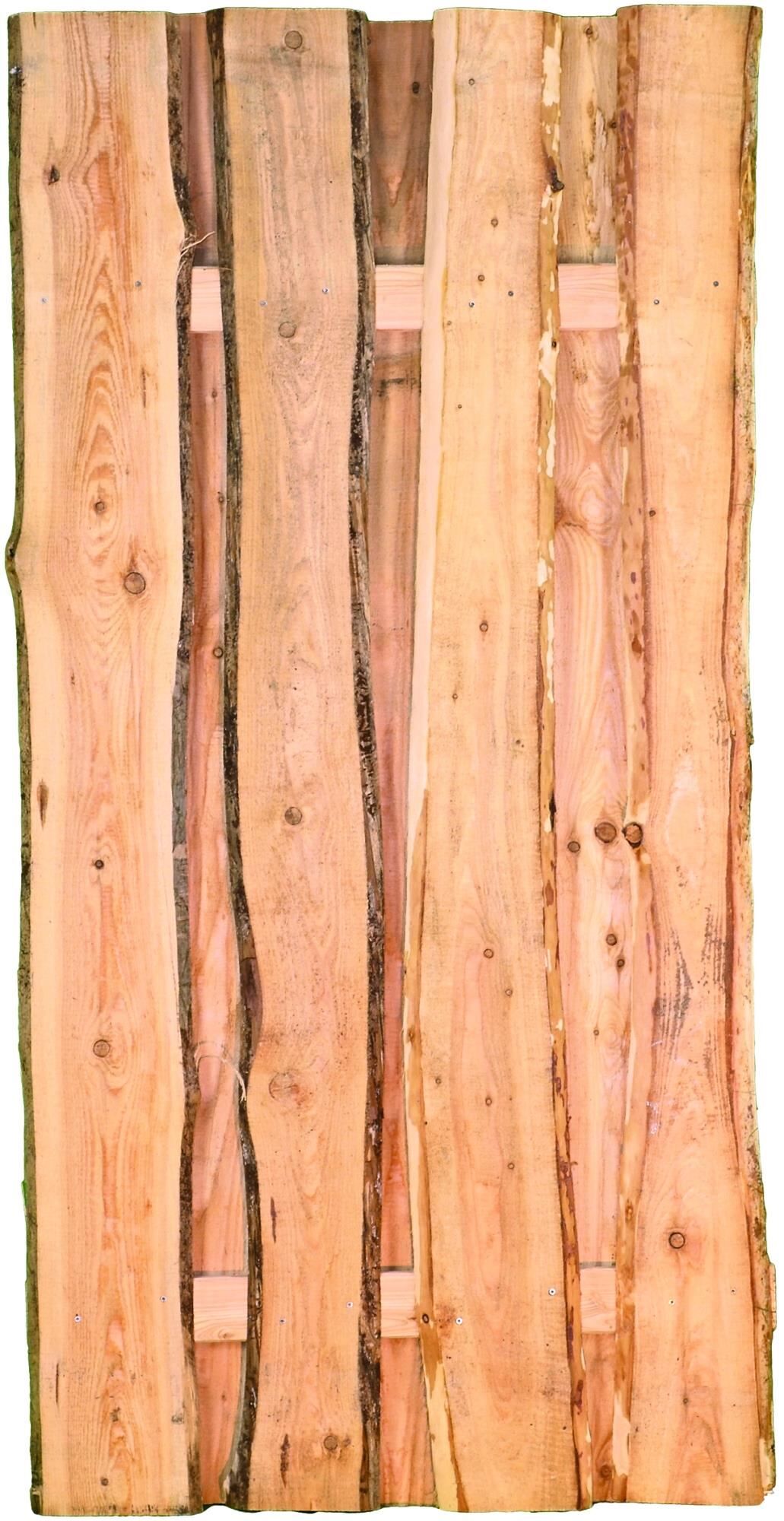 JÜTLAND-Serie Lärche. 90 x 180 cm Bretter sägerau. mit Baumkante  ca. 20mm. Riegel 30/80 mm