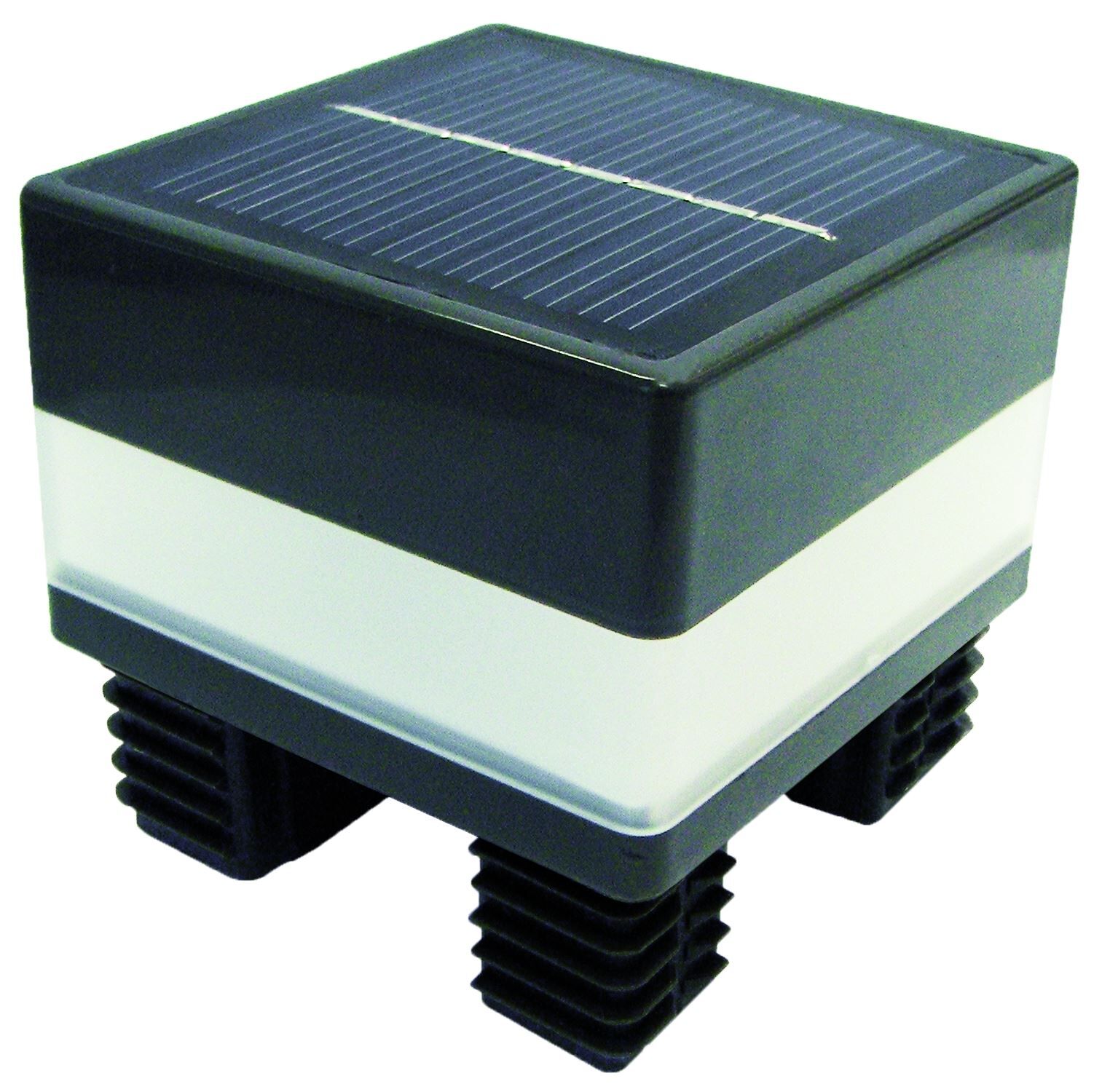GOTLAND-Serie WPC-Steckzaunsystem LED-Solarpfostenkappe.  68 x 68 mm
