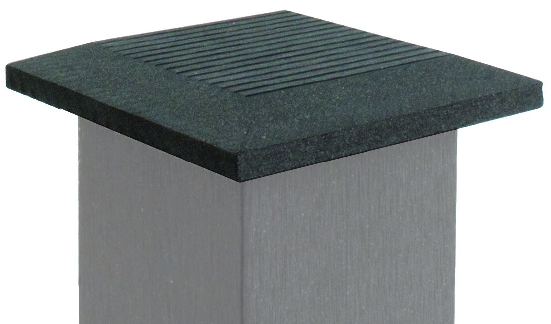 SHANGHAI-Serie Abdeckkappe anthrazit 12 x 12 cm. WPC-Pfostenkappe