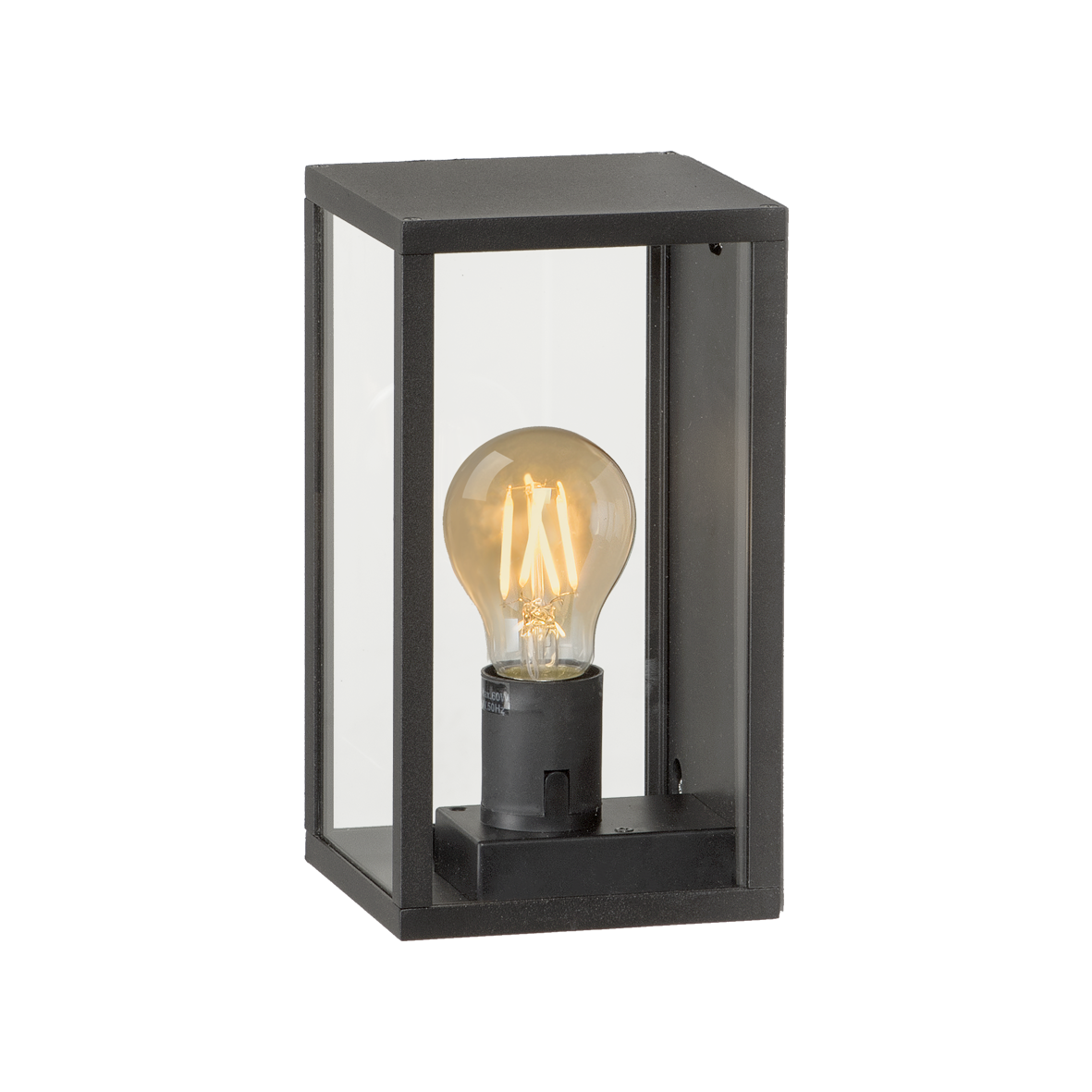 ALDEBARAN Wandlampe ALU schwarz 120 x 220 mm. 12 Volt. Filament 4 Watt 280 lumen. warm weiß