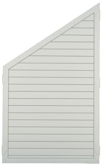 LIGHTLINE KS-Zaunelement ECKE links 90 x 150/90 cm Füllung weiß / Rahmen weiß