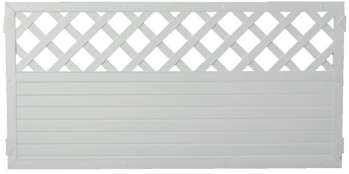 LIGHTLINE KS-Zaun Ranki 180 x 90 cm Füllung weiß / Rahmen weiß
