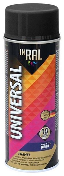 inRAL UNIVERSAL Lackspray 400ml schwarz glänzend RAL9017