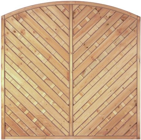 Maxi-Diagonal-Bogen-Serie grün 180 x 180/160 cm Rahmen 45/45 mm. Lamellen geriffelt & geschraubt