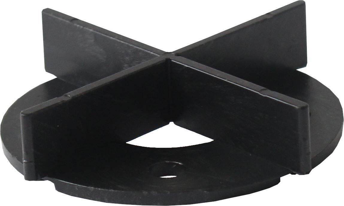 VOLFI Fugenkreuz Kunststoff mit Bodenplatte FK-B, 2x12 mm Fuge, ⌀50 mm, Schwarz (100 Stk.)