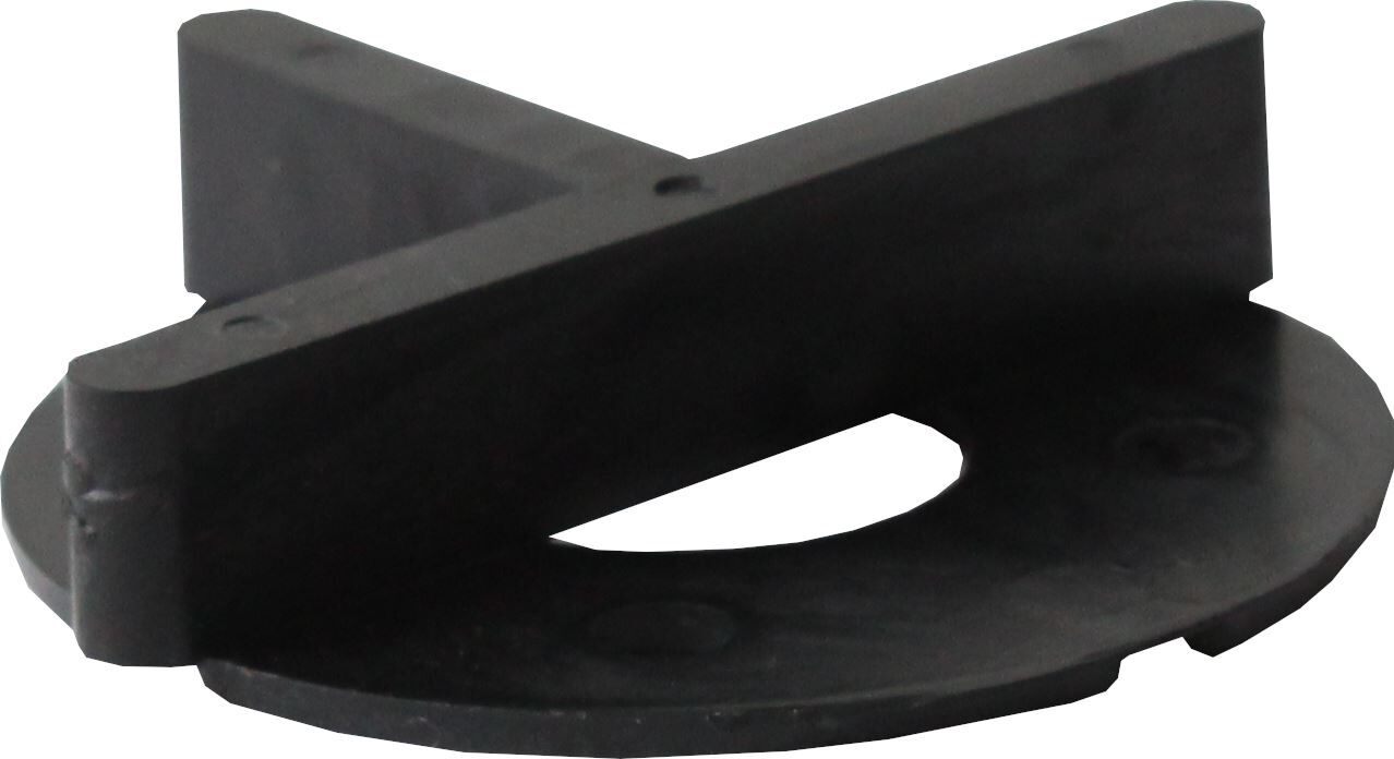 VOLFI Fugen T-Stück Kunststoff mit Bodenplatte FK-BT, 5x12 mm Fuge, ⌀50 mm, Schwarz (100 Stk.)