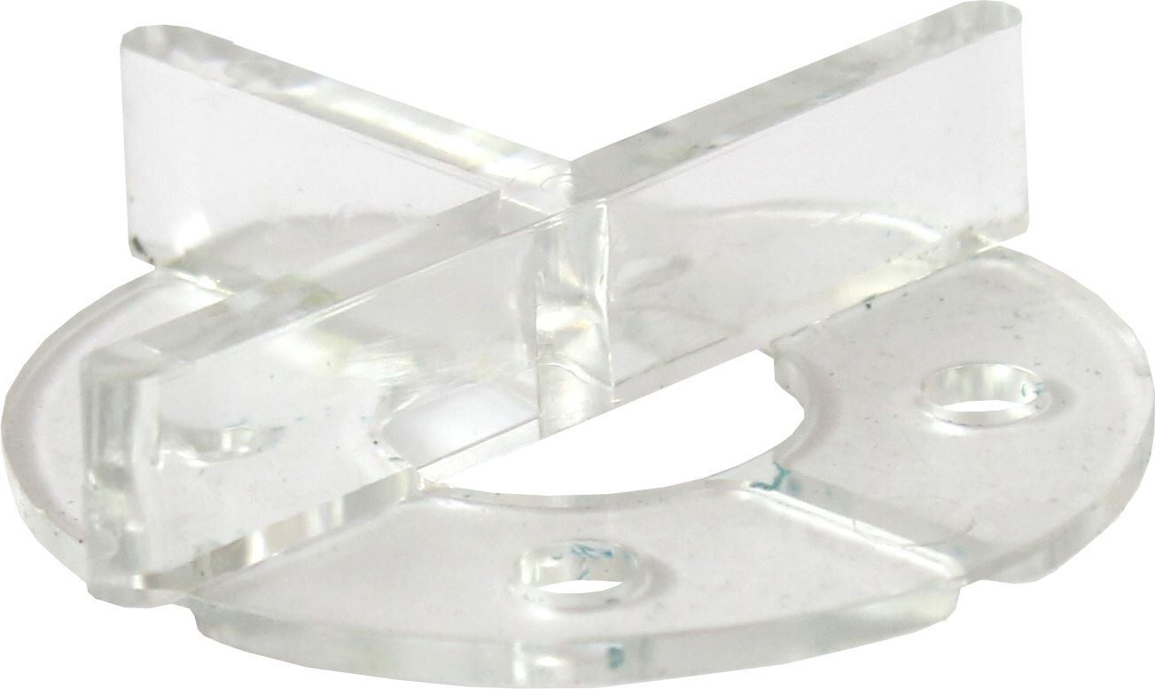 VOLFI Fugen T-Stück Kunststoff mit Bodenplatte FK-BT, 5x12 mm Fuge, ⌀50 mm, Transparent (100 Stk.)