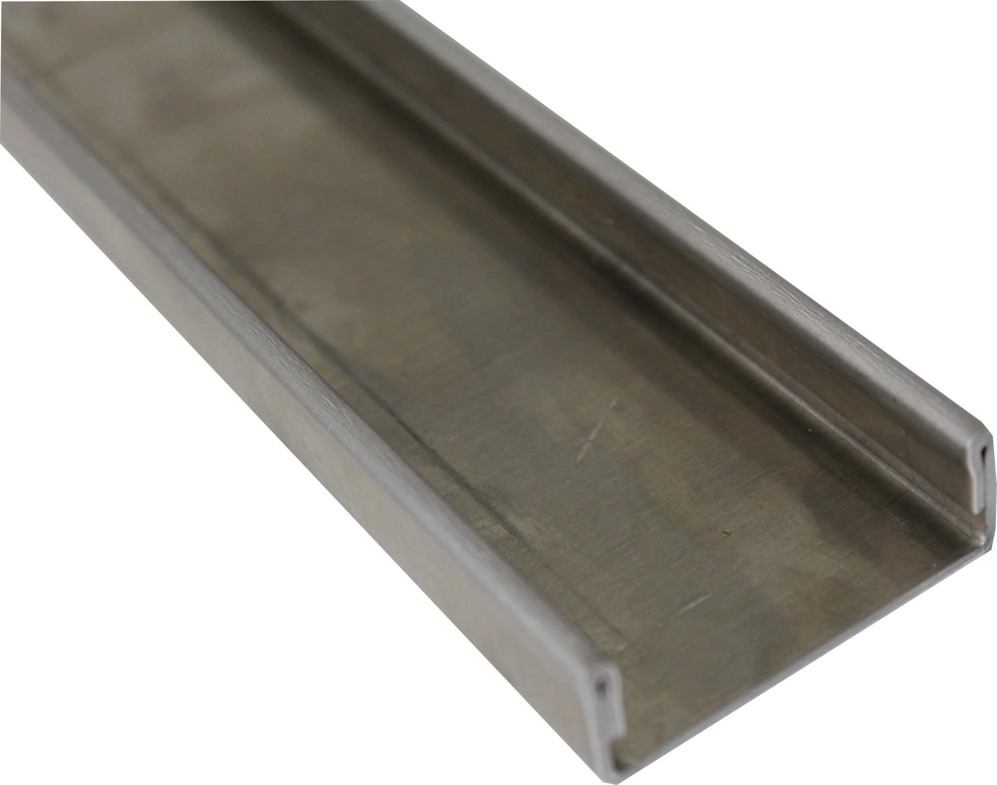 VOLFI Alu-Kastenrinne ungelochter Boden KR-OL, 50x17x2 mm x 2 m