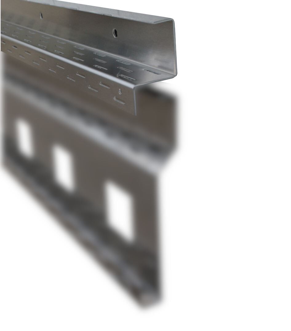 VOLFI-Platten-Halteprofil Alu f.20mm Platten, PHP-O20, 73/45/2mm-2, 0m Oberteil