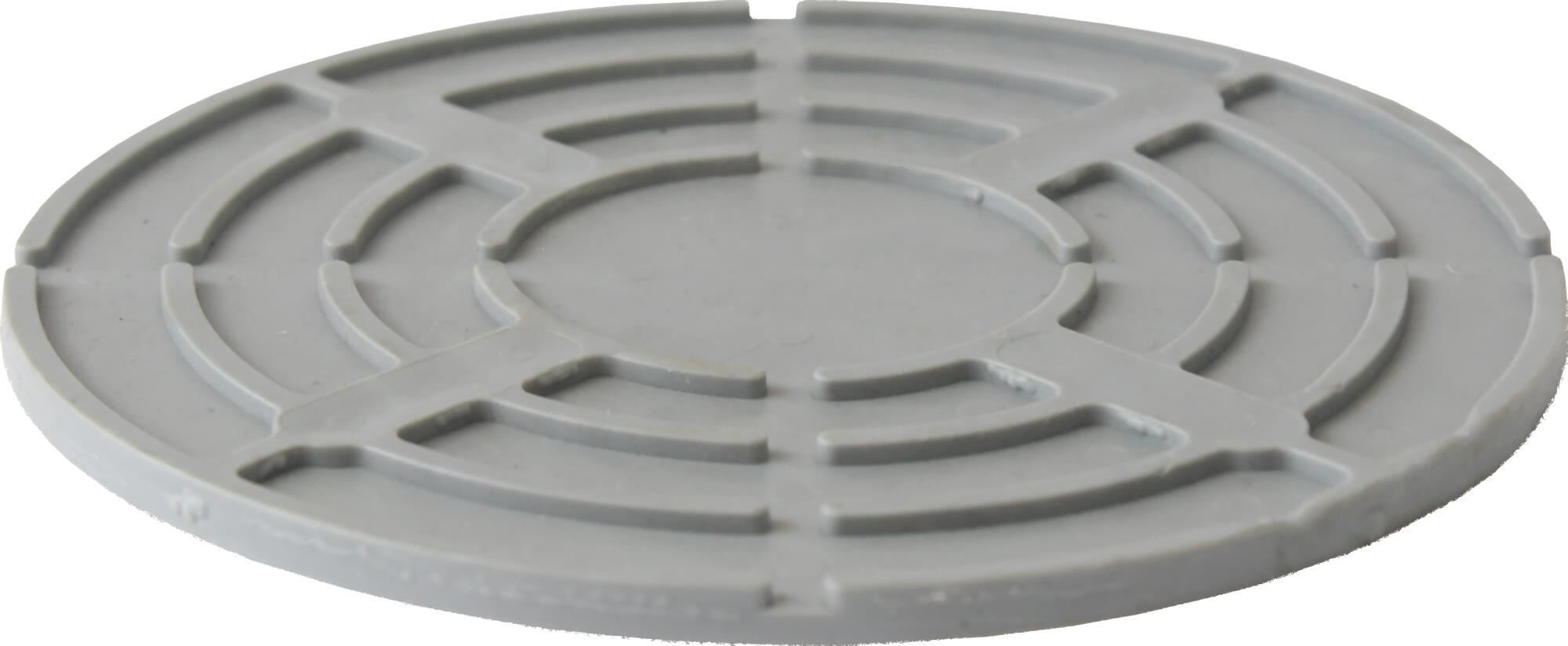 VOLFI-Platte gummierter Kunststoff VP-GKU, 5 mm Höhe, ⌀140 mm, ohne Stege (20 Stk.)