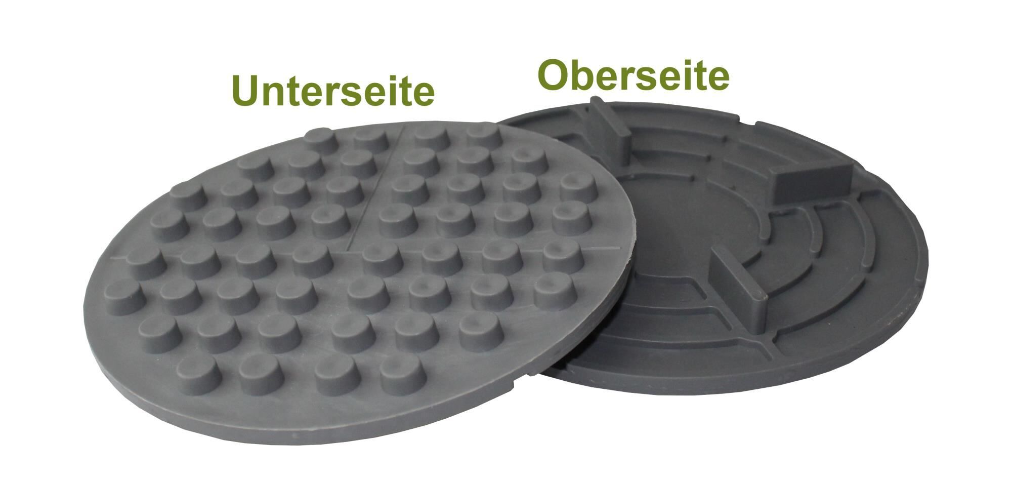 VOLFI-Platte gummierter Kunststoff m Noppen, VPN-GKU 4/10-10/140, 4Stege, 10mm