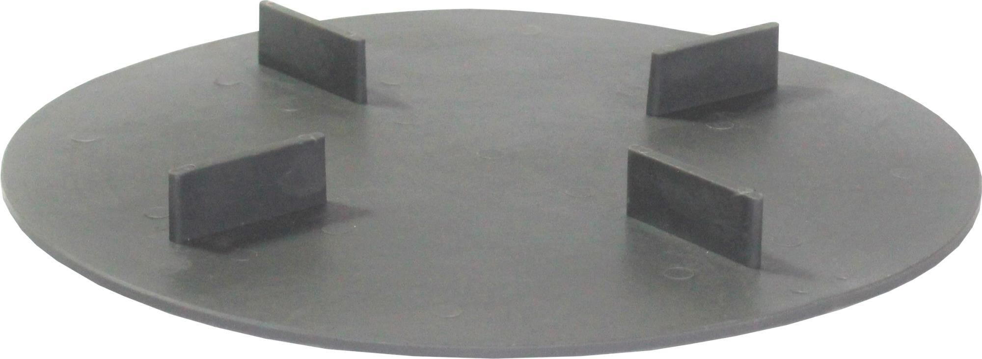 VOLFI-Scheibe gummierter Kunststoff, 2mm Aufbau VS-GKU, 2x10 mm Fuge, ⌀140 mm, 4 Stege (20 Stk.)