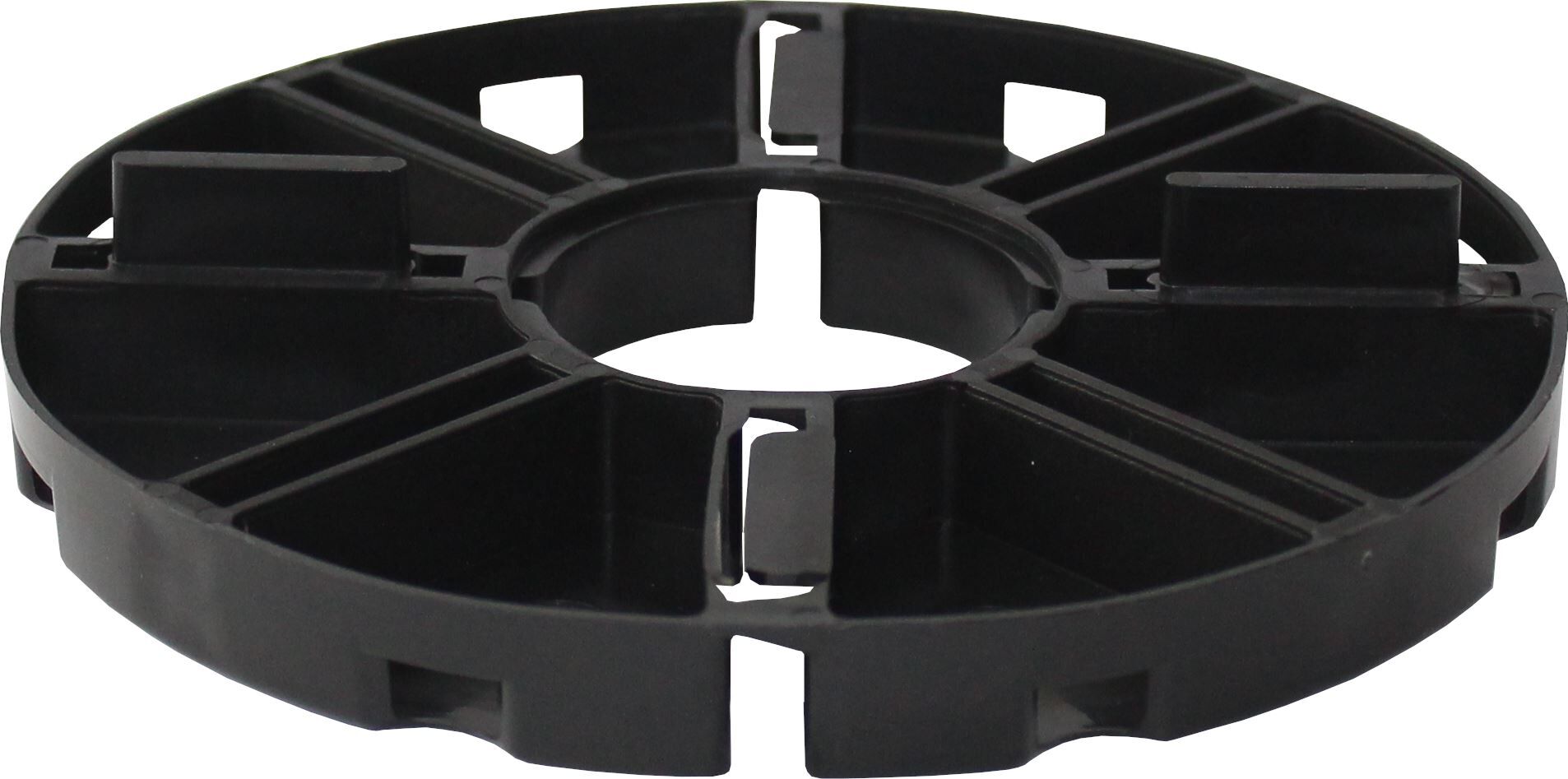 VOLFI-Teller Kunststoff stapelbar VT-BI, 15 mm Höhe, 3x10 mm Fuge, ⌀140 mm, 2 Stege (40 Stk.)